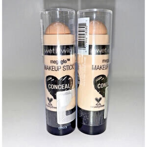 2 Wet n Wild MegaGlo Makeup Stick Concealer Nude for Thought 808 0.6 oz